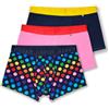 Happy Socks Boxer Parigamba 3-Pack Multi Color Dots Cotone Uomo Blu Navy L