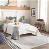Livabliss ENSO Geometrico Rectangle Tappeto | Nero, Bianco sporco, Grigio medio | 130x170cm | Soggiorno e Camera da Letto | Tessuto a Macchina Polipropilene