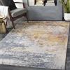 Livabliss Sarasota Tappeto Salotto Moderno Astratto Tappeto Soggiorno, Camera da Letto, Pranzo Moderni Tappeti Effetto Marmo, Morbido e Pelo Corto, Ampio 120x170 cm, Blu, Senape e Ruggine