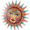 POPETPOP Sole Stilizzato in Ferro Battuto Decorazione Artistica da Parete per Giardino e Interni Ornamento Solare 50 CM