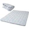 EMOOR Materasso Futon Giapponese Imbottito MACHI 160 x 202 cm Triangolo-Grigio (Shinsengumi Makoto), Soffietto Pieghevole Cinghie Elastiche Dormire a Terra Letto Ospiti Tatami