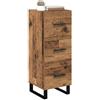 vidaXL Credenza con cassetto Legno vecchio 34,5 x 34 x 90 cm, Mobile Sideboard Rustico, Unità di Stoccaggio Rectangolare, Mobili in Legno Resistenti, Organizzazione Multiuso