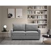 EVERGREENWEB MATERASSI & BEDS EVERGREENWEB - Divano Letto a 2 Posti con Materasso Memory 140x190, Sofà Soggiorno con Piedi in Legno Design Moderno, Struttura Rinforzata Pieghevole, Tessuto Grigio Antimacchia, Cuscini Estraibili