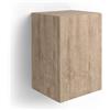 Mobili Fiver, Pensile cubo con anta, Iacopo, Quercia, NO, Pensile per Ingresso, Soggiorno, Ufficio, Made in Italy