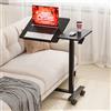 Dripex Tavolino regolabile in altezza e inclinabile con ruote, tavolo da toelettatura per letto, tavolo da computer, piccolo tavolino da letto su ruote, comodino per soggiorno, camera da letto