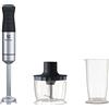 Electrolux Frullatore ad immersione Create 5 E5HB1-6SS, con frusta, tazza e mini tritatutto, velocità multiple, funzione turbo, impugnatura comoda, 800 W, acciaio inossidabile