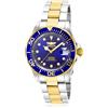 Invicta Pro Diver Orologio da Uomo in acciaio inossidabile con movimento Automatico - 40mm, Blu/Due Toni