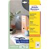 Avery Etichette adesive Avery in carta bianca coprente per stampa QR code 20 et/foglio 45x45 mm -conf. 25 fogli L7121-25
