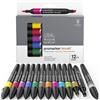 winsor&newton Pennarelli Winsor&Newton Promarker Brush doppia punta scalpello-pennello - conf. 12 colori vivaci + 1 blender - 0290145