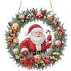 QENSPE Diamond Painting Ornamento Appendere, Babbo Natale Pittura Diamante Pendente per Adulti Principianti, Ghirlanda Speciale Forma Strass Art Artigianato Finestre Decorazione Regalo, Doppio Lato