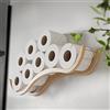 EWART WOODS Porta rotolo di carta igienica mensola in legno a parete per bagno Wave (Trasparente)