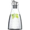 Emsa Flow Classic Caraffa Refrigerante, Caraffa in Acciaio Inox 18/10, Lavabile in Lavastoviglie, per Acqua, Succhi o Vino, 14 x 14 x 30 cm