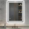 SanBouSi Specchio da bagno a LED con illuminazione, 90 x 70 cm, 3 colori chiari/dimmerabile
