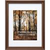 Eitida Cornici Classiche in legno 28x36 cm, con Passepartout per Foto 20x25 cm, Interno Decorato con Perline, Pronte per l'esposizione a Parete, Coperchio in Vetro, Ottone Spazzolato
