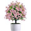 Generic Cespugli di fiori finti - 56 x 40 cm, palla topiaria con punto, arbusto finto da esterno, verde decorativo per portico e patio, pianta primaverile senza manutenzione per giardino e cortile