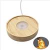 vsilay Base per display a LED in legno con piedistalli in legno 3 colori cambia USB luce notturna stand per resina 3D arte rotonda