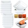 EXIN DECHEN 12 Pezzi Ciotole per Salsa, 7,5 x 7,5 x 3 cm Ciotola per Snack | Ciotoline per Aperitivo,Ciotola Immersione Quadrata,Sushi Soy Dipping Ciotola,Plastica Mini Ciotole per Salsa,Spezie,Frutta