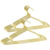 ABHENG 30 Pezzi Appendiabiti in metallo, antiruggine, salvaspazio, robusto, cromato, Scanalature Antiscivolo, Forte e Resistente, 42 x 0,3 x 21 cm (L x B x H), Dorato, AIY0330J