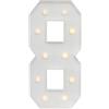 PHOYUXM Numero di luci a LED, 100 cm, numero grande con lampadine, 0 1 2 3 4 5 6 7 8 9, con scatola della batteria, 2000 - 3000 K, per feste di laurea, matrimoni (8)