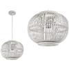 Gicos Lampadario da soffitto intreccio bambù struttura in legno colore bianco 37 * 28 CM XDH-778070