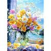 CEOVR Diamond Painting Kit Completo Fiore,30x40 cm DIY Pittura Diamante Kits,Mosaico Diamanti Painting per Decorazioni Casa,Paesaggio Costiero