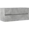 vidaXL Mobile Lavabo Grigio Cemento 100x38,5x45cm in Legno Multistrato