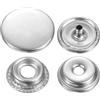 QUARKZMAN 60 Set Bottoni Automatici a Pressione 17mm Chiusure a Scatto Metallo Bottoni a Pressione in Lega da Cucire Jeans per Borse Pelle Barche e Tela, Argento
