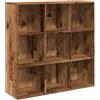 vidaXL Old Wood Book Cabinet - 9 scomparti libreria/libreria - Armadio in legno ingegnerizzato per soggiorno/camera da letto/ufficio/corridoio - 98 x 29 x 97,5 cm