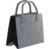 Brandsseller Pratica borsa per il tempo libero, shopping bag in feltro - ca. 35 x 20 x 28 cm - diversi colori, Tessuto, Hellgrau/Dunkelgrau, 35 x 20 x 28 cm
