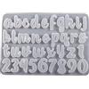 Btgghytr Stampi in silicone con lettere minuscole lettere e numeri di lettere dell'alfabeto, stampo per la creazione di gioielli, accessori per ciondoli
