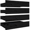vidaXL Cassettoni da Letto 4 pz in Legno Massello di Pino Nero