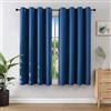 Joydeco Tende Oscuranti per Interni 2 Pezzi L 117 x A 137, Tende Termiche Isolanti con Occhielli per Soggiorno e Camera da Letto Moderne Blackout Curtains, Blu Reale
