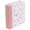 Craftelier - Album in cartone con terracotta | Colore Bianco e Rosa - Sistema con 2 Anelli Bianchi - Copertina Rigida | Dimensioni 22,5 x 23 cm (6 x 8 pollici)