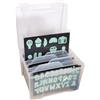 Craftelier - Die and Seal Storage Box | Include: 6 divisori, 7 buste e 7 fogli magnetici | Trasparente | Dimensioni: 26,7 x 22,9 x 19,1 cm