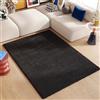 TAPISO Essence Tappeto Shaggy a Pelo Lungo Nero Tinta Unita Morbido Moderno Design Rettangolare Soggiorno Camera da Letto ÖKOTEX, Polipropilene, Nero, Rechteck 160 x 220 cm