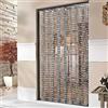 BAKAJI Tenda Moschiera Porta Finestra Dimensione 100 x 220 cm Tendina 80 Corde in Fili di Perline Paravento Frangivista Anti Zanzare Mosche Multicolore