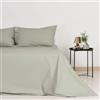 Zenoni & Colombi Lenzuola Singolo 100% Percalle di Cotone TC 210 - Set Completo letto compreso di lenzuolo sopra, sotto e federa, Made in Italy (Singolo, Verde Salvia)