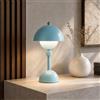 Aigostar Lampada da Tavolo Magnetica senza Fili, Luce Orientabile a 360°, Lampada da Comodino Decorativa in Metallo, 3 Modalità e Touch Dimmerabile, per Interni ed Esterni - Blu