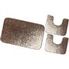 emmevi Tappeto Bagno Set 3 Pezzi Parure Morbido Girowater Assorbente Shaggy Retro Antiscivolo Marrone