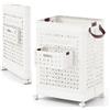 LIFEZEAL Cesto per biancheria pieghevole con ruote, 75 L, portatile, con maniglia, cesto per lavanderia in plastica per camera da letto, bagno, dormitorio, lavanderia