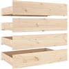 vidaXL Cassettoni da Letto 4 pz in Legno Massello di Pino
