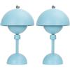 Aigostar 2 Pezzi Lampada da Tavolo Magnetica Touch, Lampada da Comodino senza Fili con 3 Temperature di Colore e Dimmerabile, Ricaricabile USB per Camera da Letto, Ristorante (Blu)
