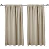 WOLTU Tende Oscuranti Termiche Isolanti per Finestra Tenda Opaca Senza Occhielli 2 Pannelli 135x175 cm, Sand