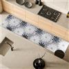 Comart - Tappeto Cucina Malaga - Passatoia 100% PVC - Antimacchia - Antiscivolo - Impermeabile - Tappetino Lavabile in Lavatrice - Corsia Moderna per Cucina e Corridoio - Fiori Neri - 55x270 cm