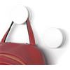 KalaMitica - Set 2 Appendi Cappotto e Appendi Borse Magnetici Piccoli, con Magnete permanente al Neodimio, Antiscivolo e Antigraffio - Bianco Laccato