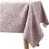 Filumi Tovaglia 100x100 cm rosa cipria, lavabile, per interni ed esterni, motivo geometrico Eris
