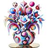 LINEE Recanati - LOLLY POP Scultura Soprammobile Centrotavola Decorativo a Forma di Vaso in PMMA - Oggetto d'Arredo Pop Floreale per Casa e Ufficio - 36×13×42 cm circa - Made in Italy(DUE)