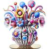 LINEE Recanati - LOLLY POP Scultura Soprammobile Centrotavola Decorativo a Forma di Vaso in PMMA - Oggetto d'Arredo Pop Floreale per Casa e Ufficio - 36×13×42 cm circa - Made in Italy(TRE)