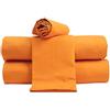 Corredocasa Lenzuola Completo Letto in Percalle, Made in Italy - 100% Cotone Percalle - Set Lenzuolo Sotto con Angoli, Sopra e 2 Federe Eleganti (Arancione, 1 Piazza)