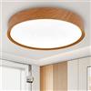 Aigostar Plafoniera LED Soffitto in Legno,Ø 33.7 cm,20W,2200LM, Effetto Cielo Stellato, 6500K Luce Fredda,Rotonda.Lampada da soffitto per interni per soggiorno,cucina,camera da letto, corridoio